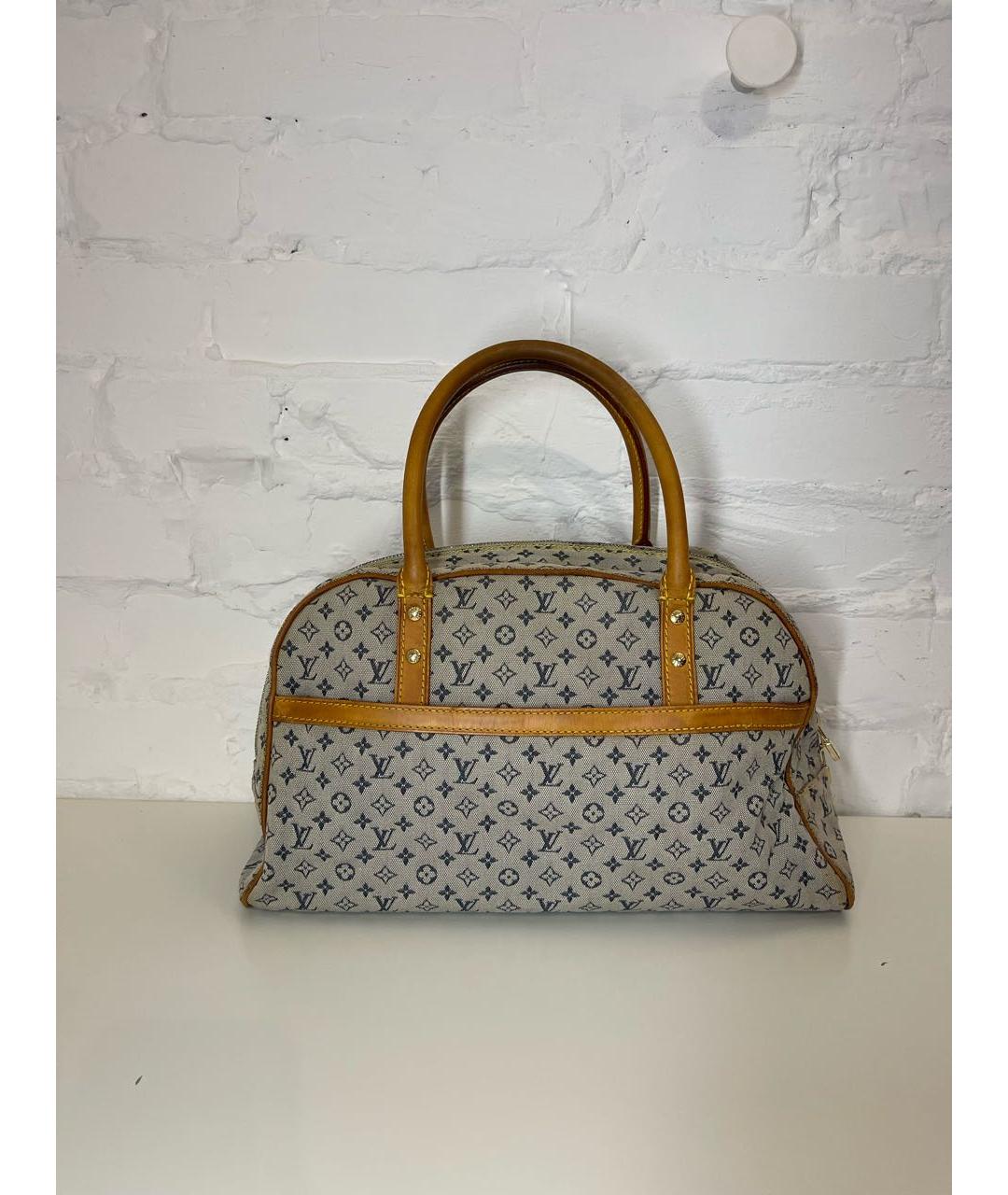 LOUIS VUITTON Бежевая тканевая сумка с короткими ручками, фото 9