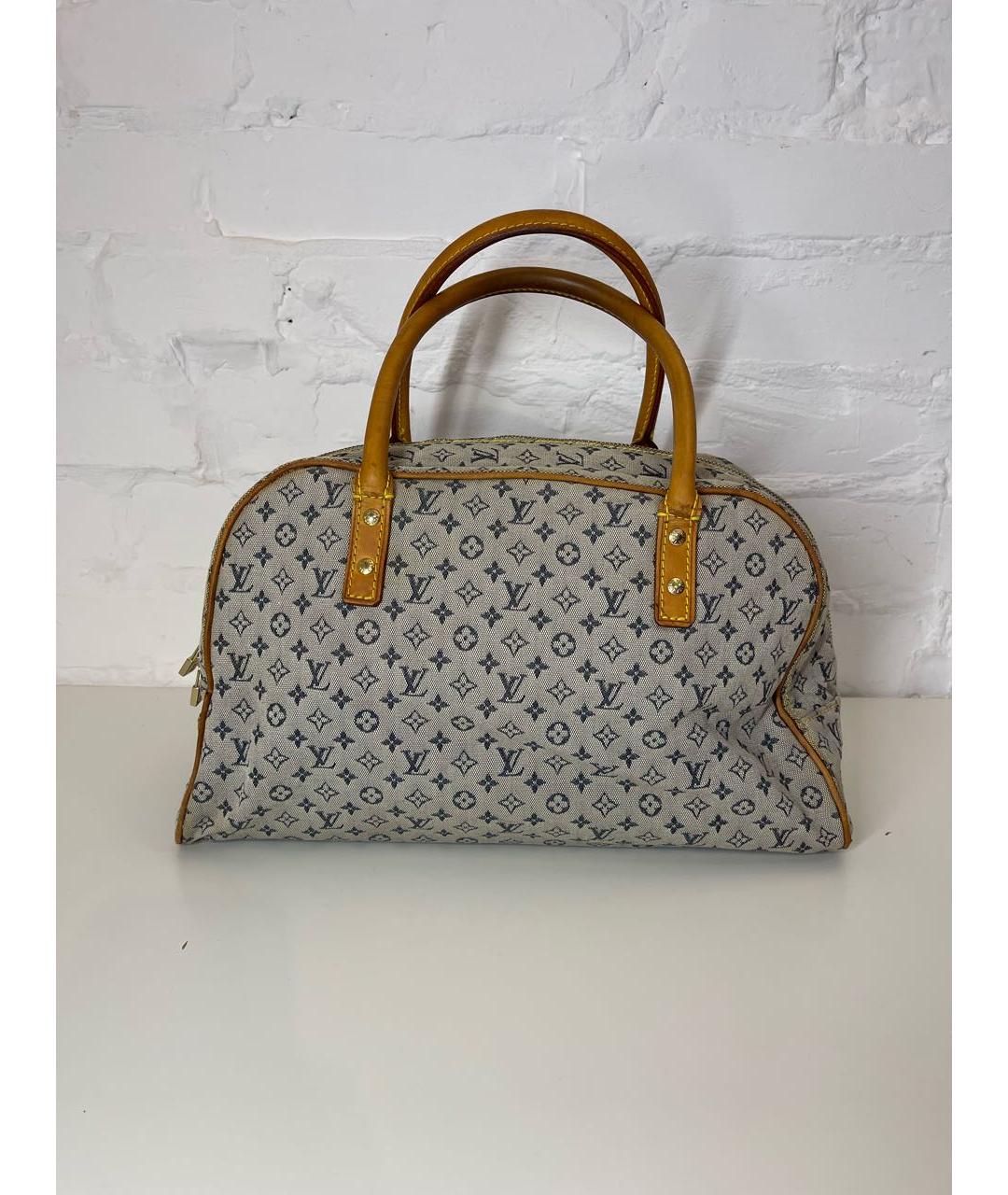 LOUIS VUITTON Бежевая тканевая сумка с короткими ручками, фото 3