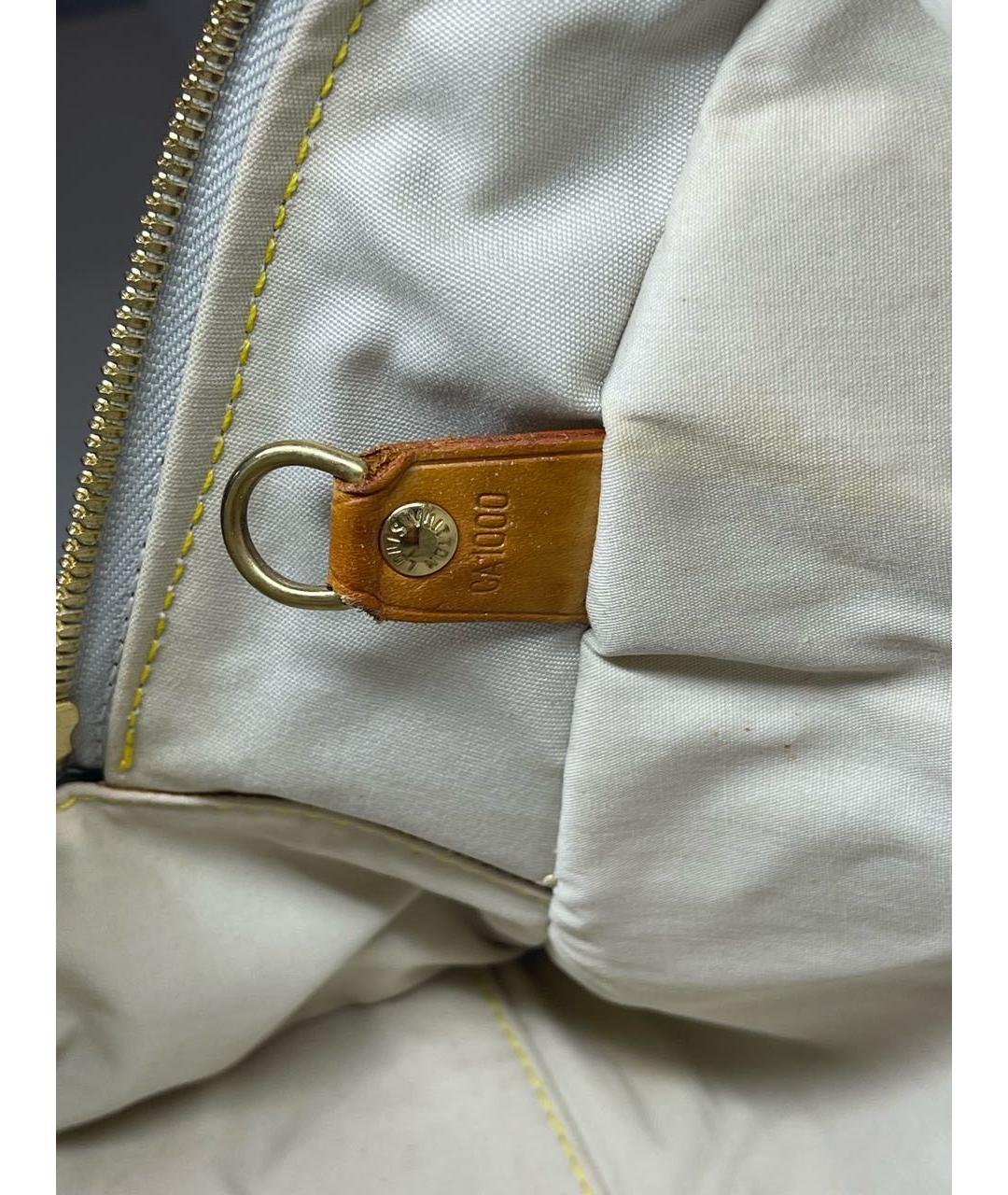 LOUIS VUITTON Бежевая тканевая сумка с короткими ручками, фото 5