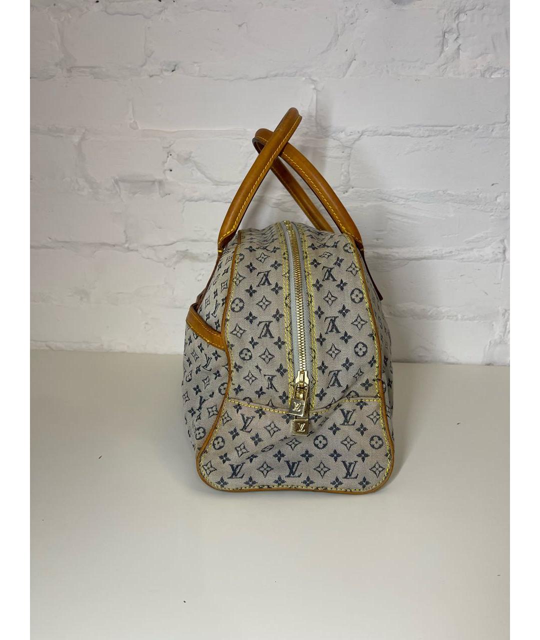 LOUIS VUITTON Бежевая тканевая сумка с короткими ручками, фото 2