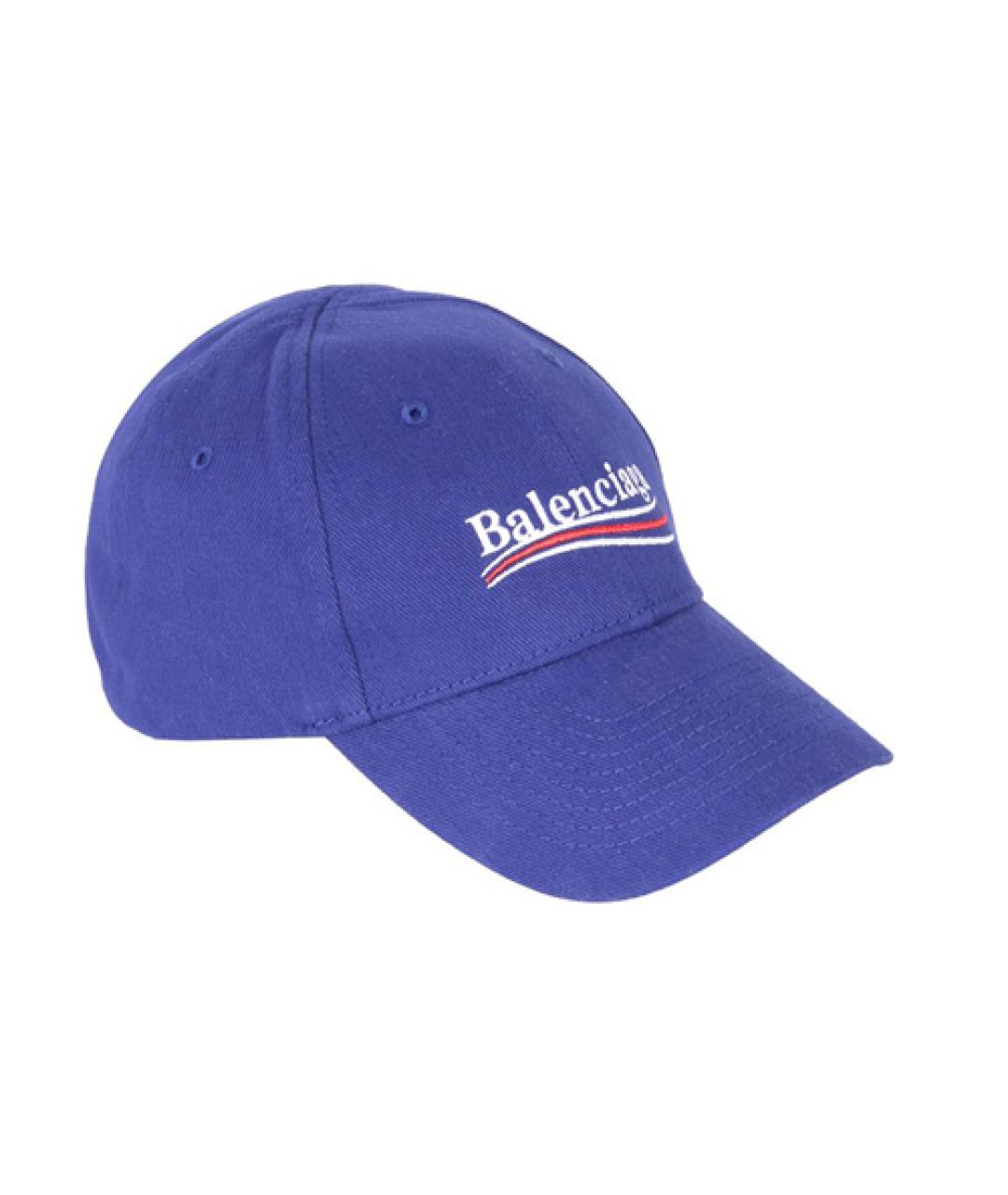 BALENCIAGA Синяя шерстяная кепка, фото 2