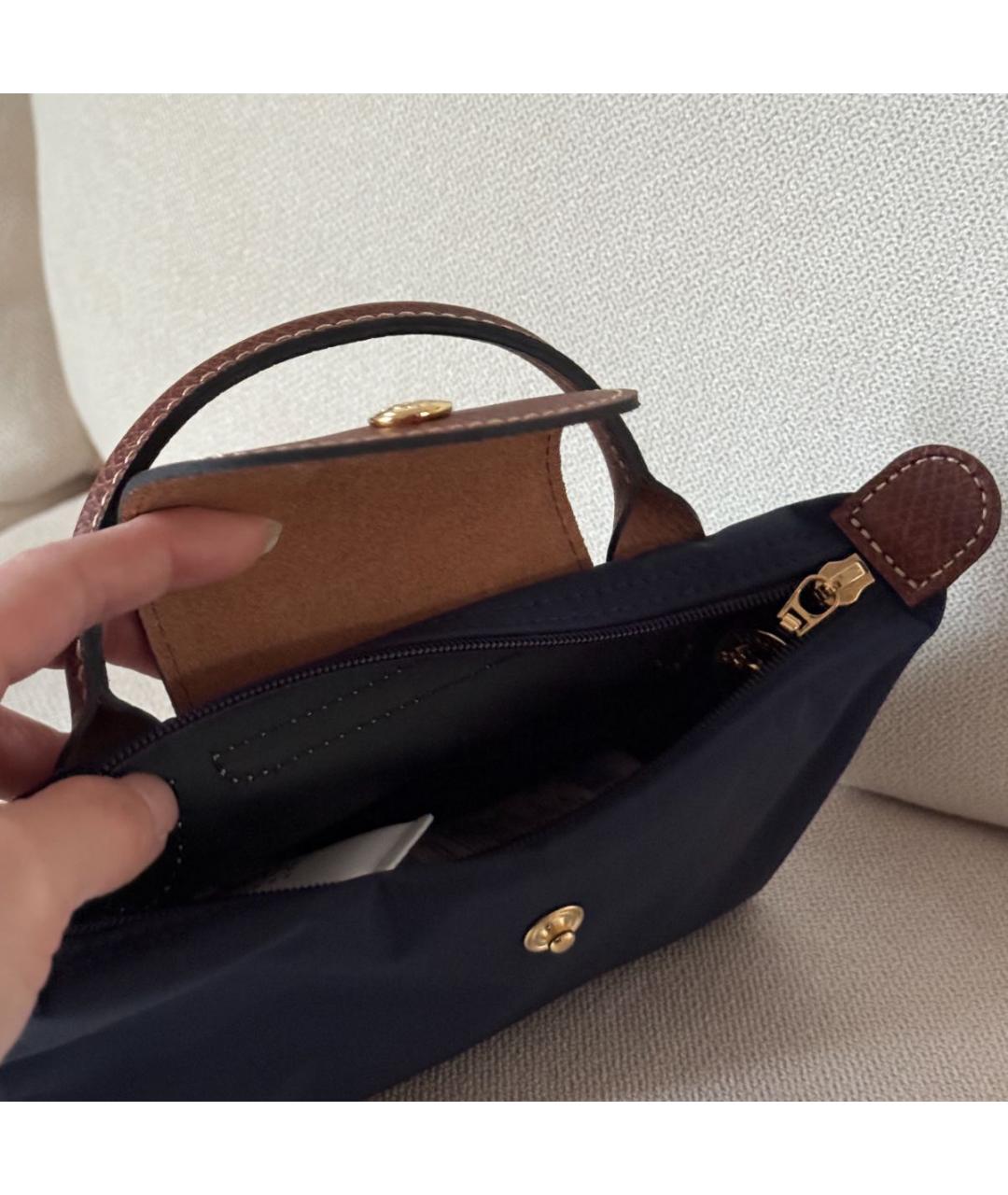 LONGCHAMP Темно-синяя сумка с короткими ручками, фото 8