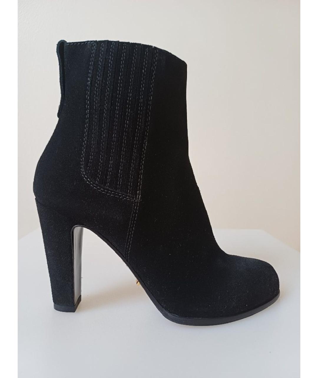 SERGIO ROSSI Черные замшевые ботильоны, фото 9