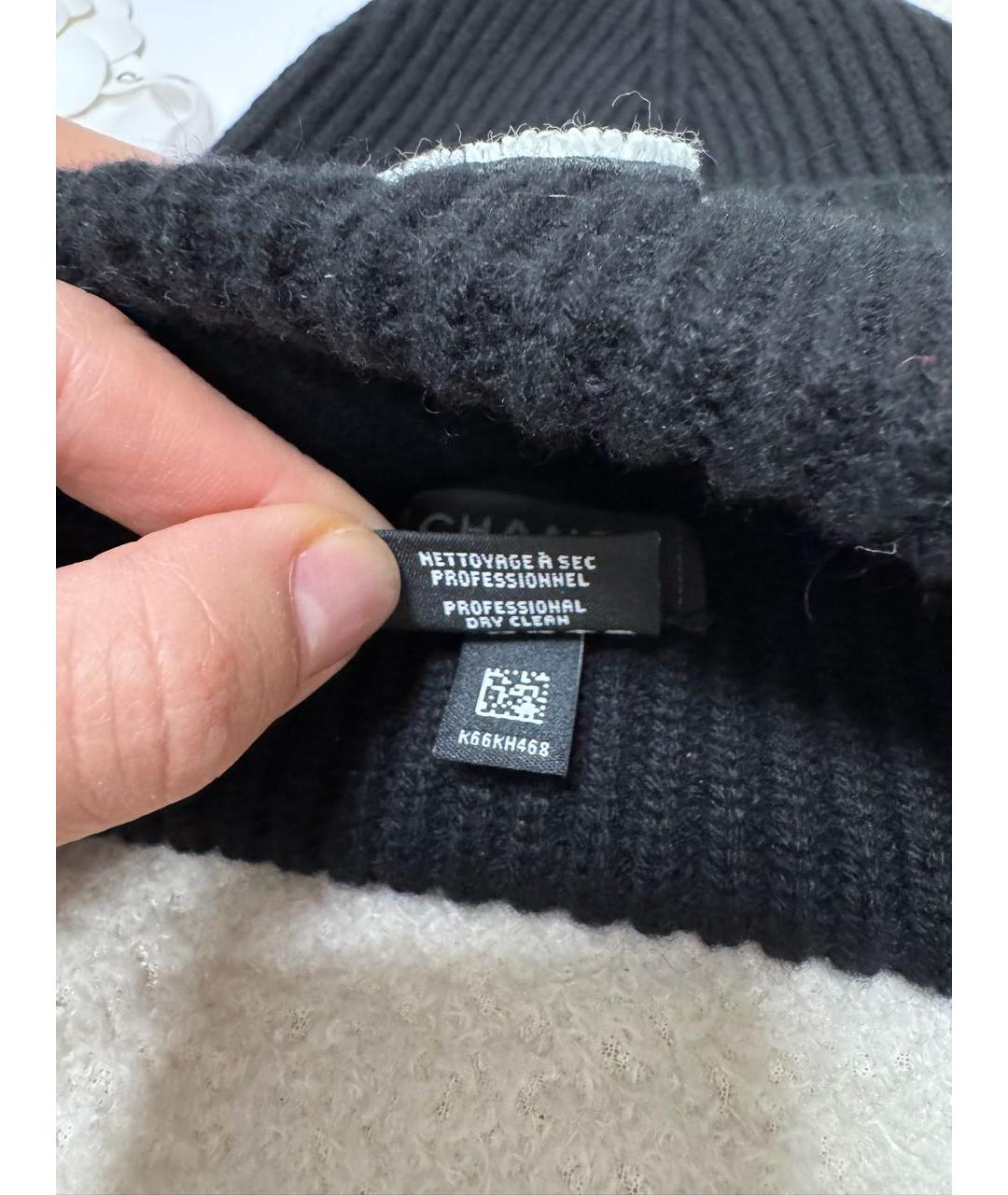 CHANEL Черная кашемировая шапка, фото 4