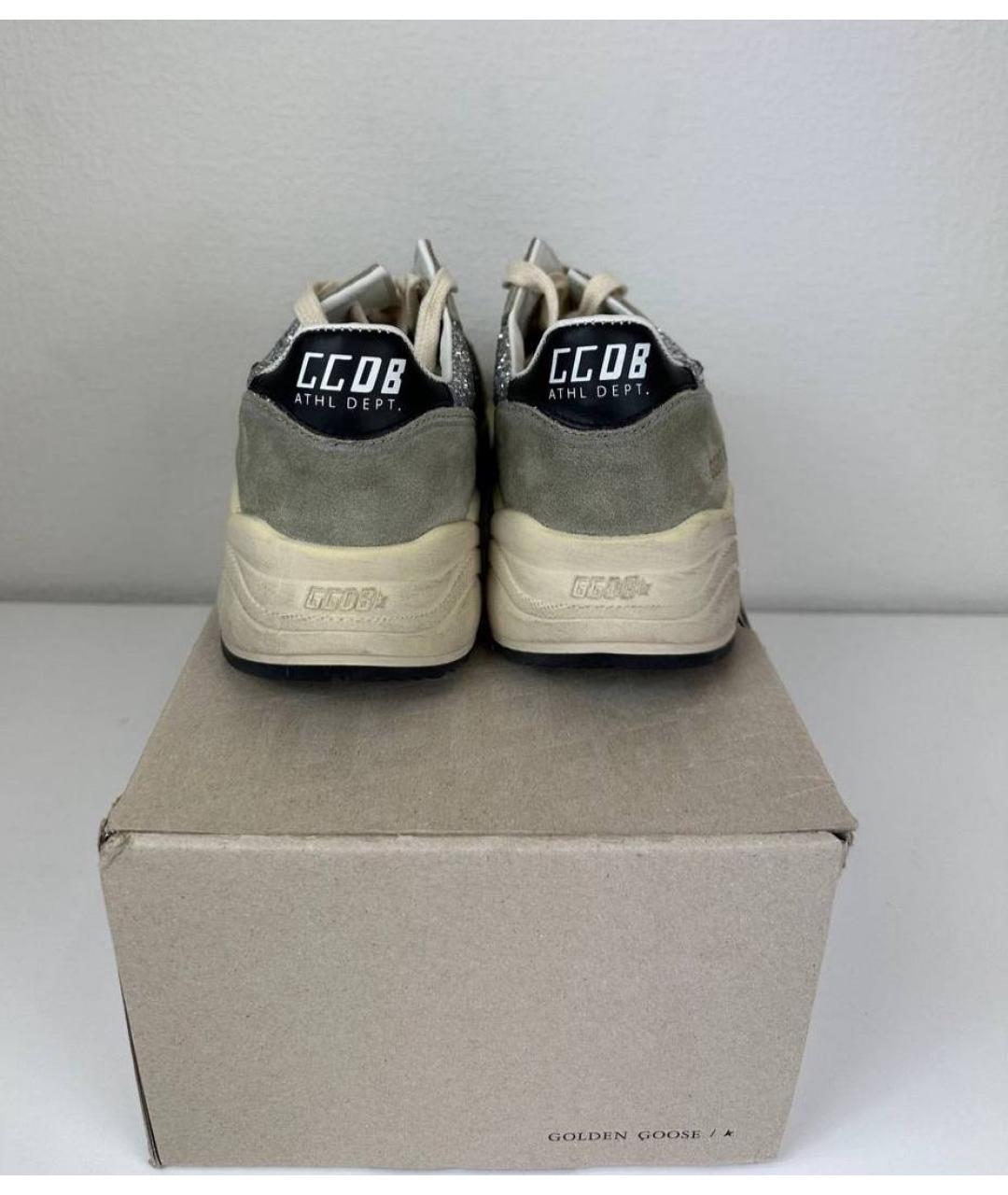 GOLDEN GOOSE DELUXE BRAND Бежевые замшевые кроссовки, фото 4