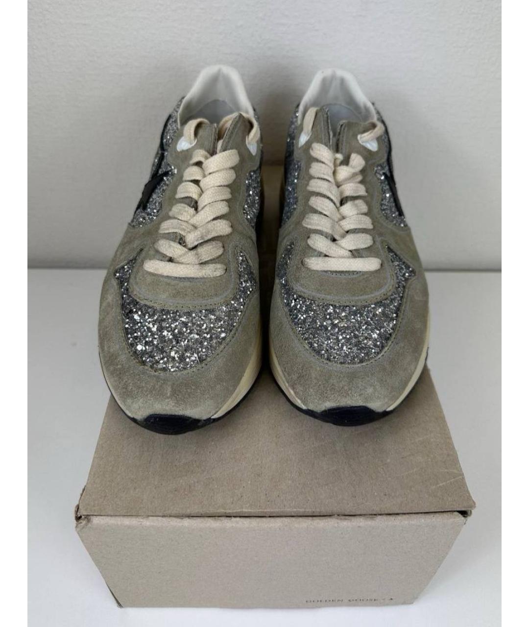 GOLDEN GOOSE DELUXE BRAND Бежевые замшевые кроссовки, фото 2