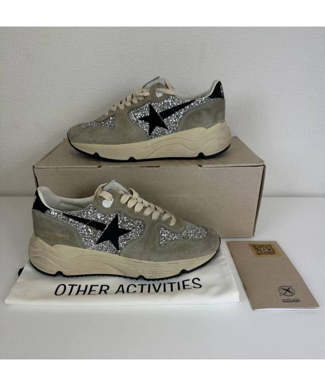 GOLDEN GOOSE DELUXE BRAND Бежевые замшевые кроссовки, фото 3
