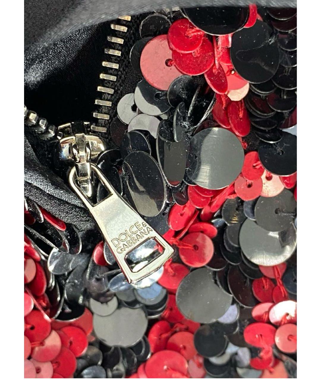 DOLCE&GABBANA Бордовая шелковая юбка мини, фото 4