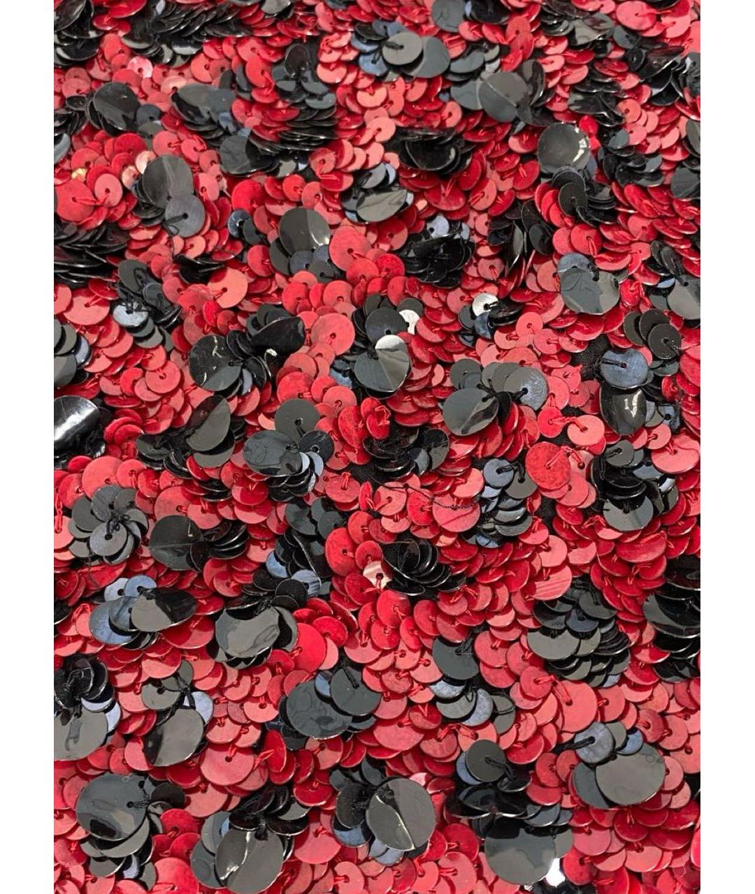 DOLCE&GABBANA Бордовая шелковая юбка мини, фото 8