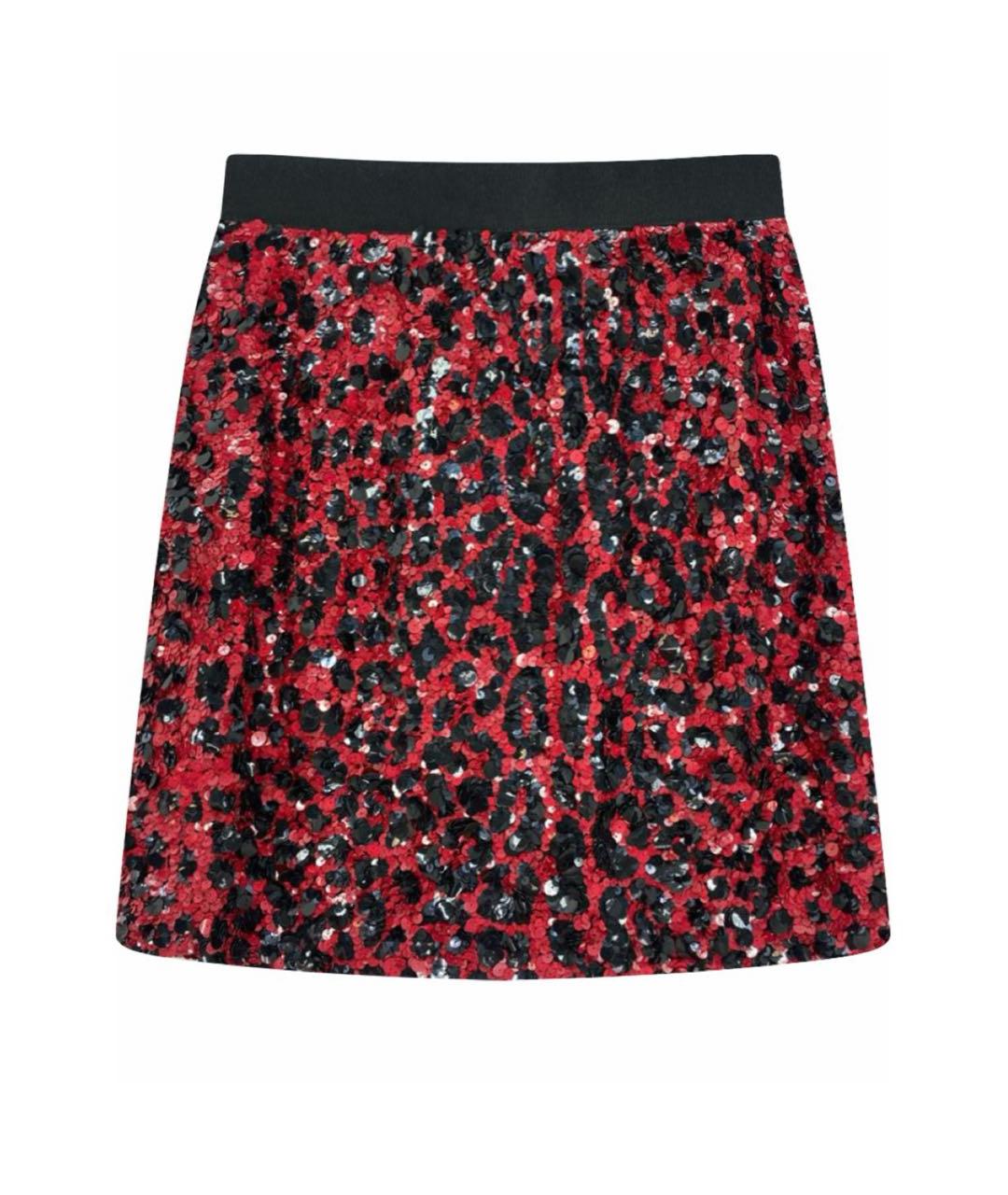 DOLCE&GABBANA Бордовая шелковая юбка мини, фото 1