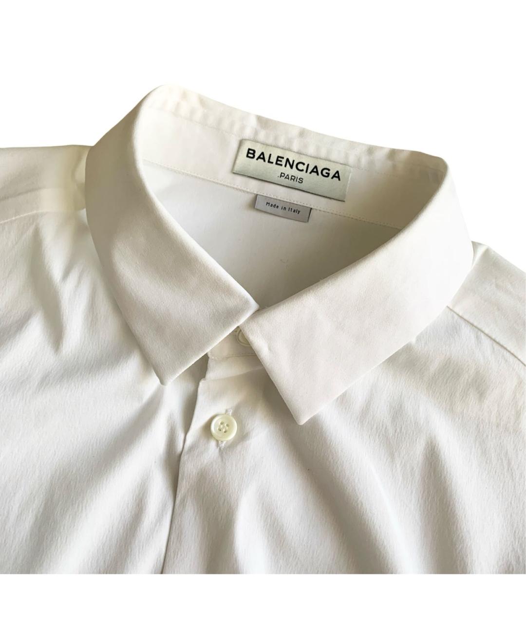 BALENCIAGA Белая хлопковая классическая рубашка, фото 3