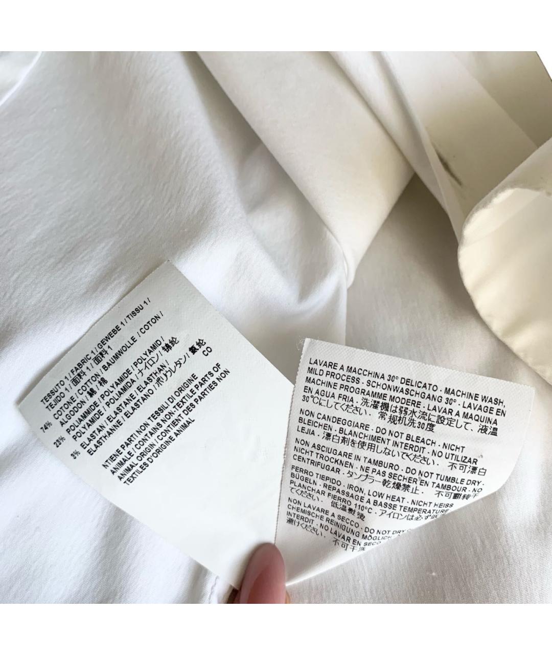 BALENCIAGA Белая хлопковая классическая рубашка, фото 5