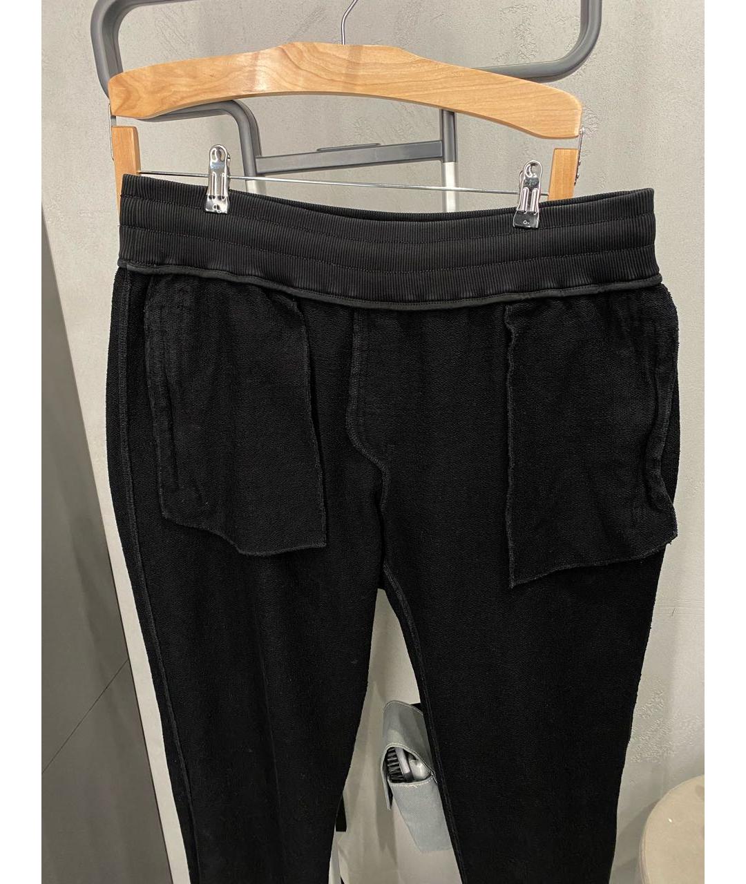 DOLCE&GABBANA Черные хлопковые повседневные брюки, фото 3