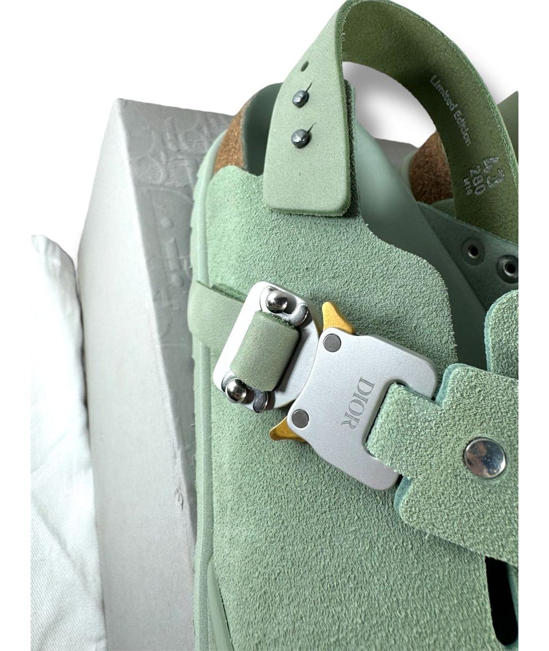 CHRISTIAN DIOR Зеленые замшевые сандалии, фото 4