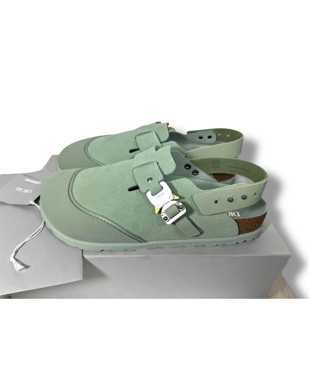 CHRISTIAN DIOR Зеленые замшевые сандалии, фото 2