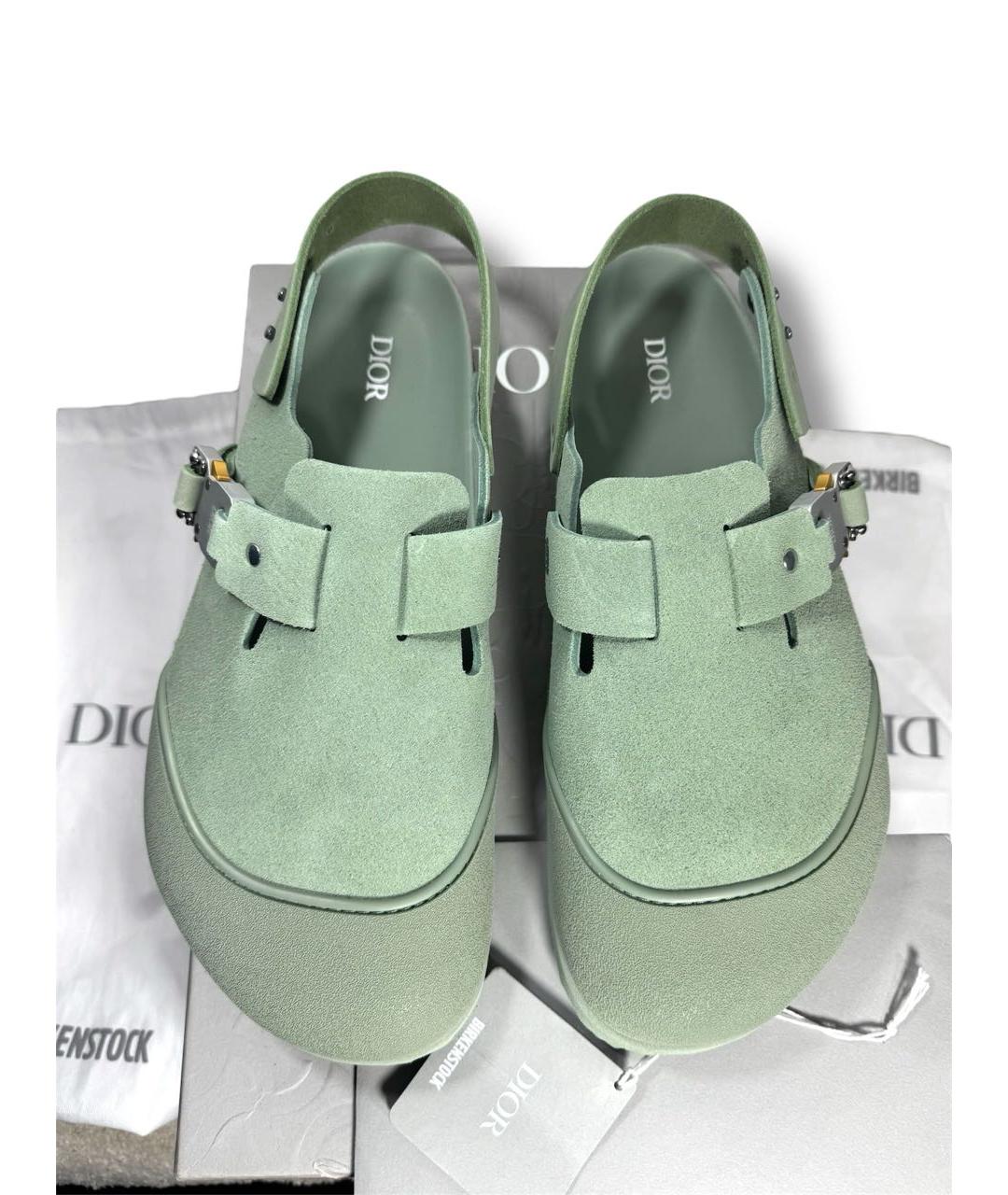CHRISTIAN DIOR Зеленые замшевые сандалии, фото 3
