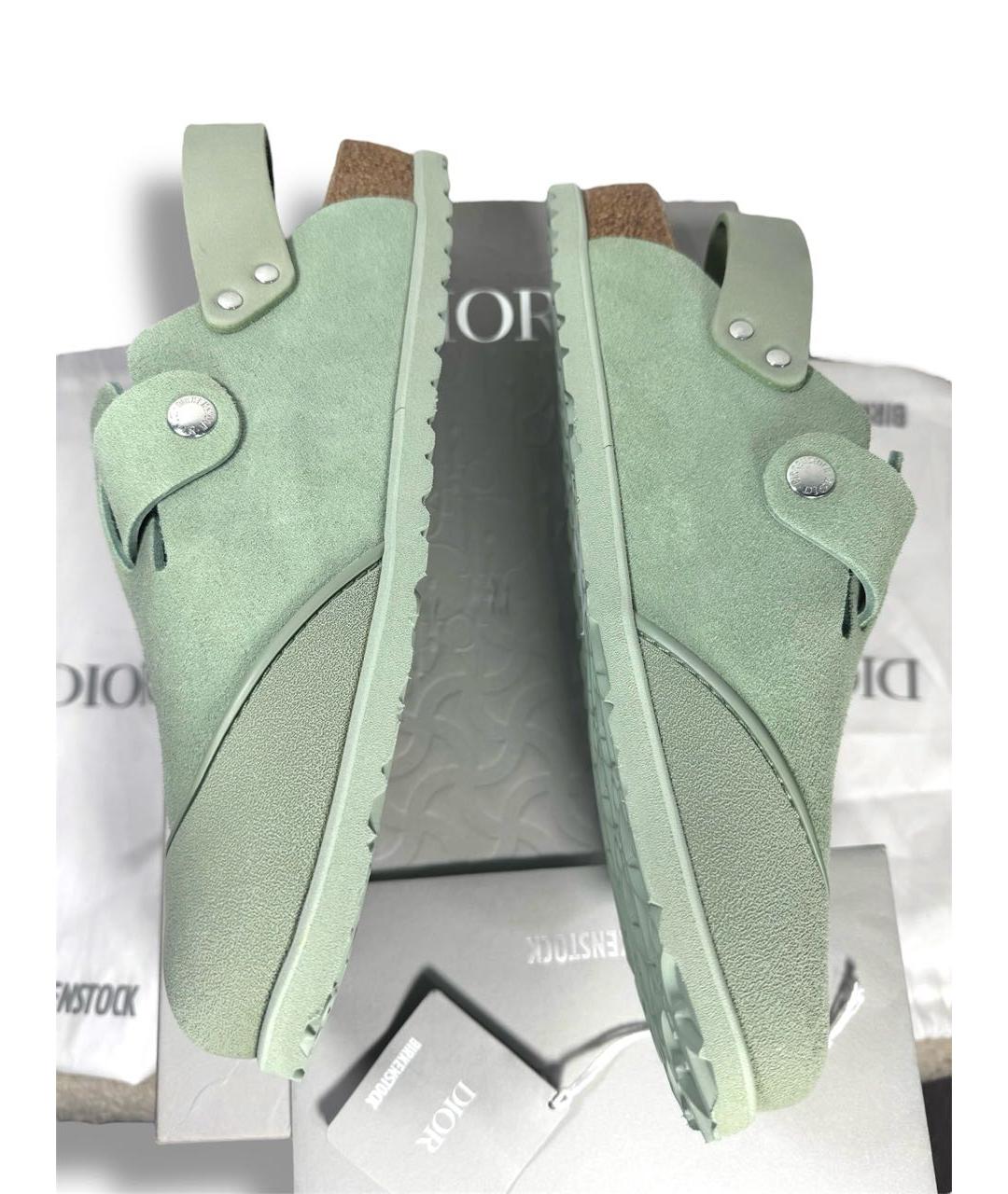 CHRISTIAN DIOR Зеленые замшевые сандалии, фото 5