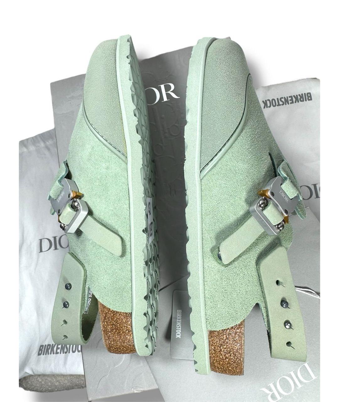 CHRISTIAN DIOR Зеленые замшевые сандалии, фото 7