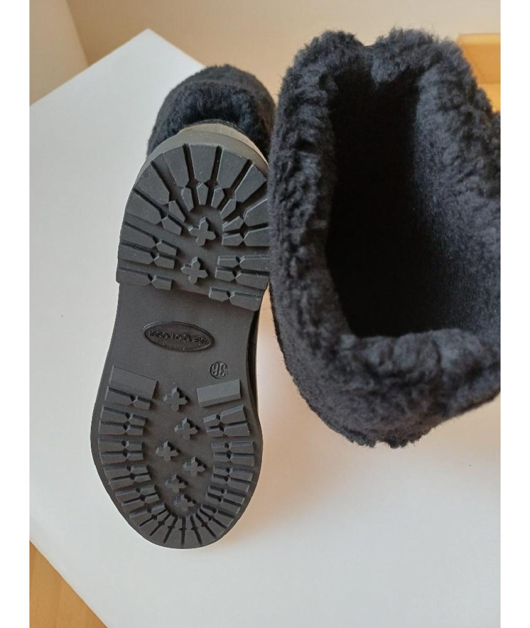 SERGIO ROSSI Черные резиновые ботинки, фото 8