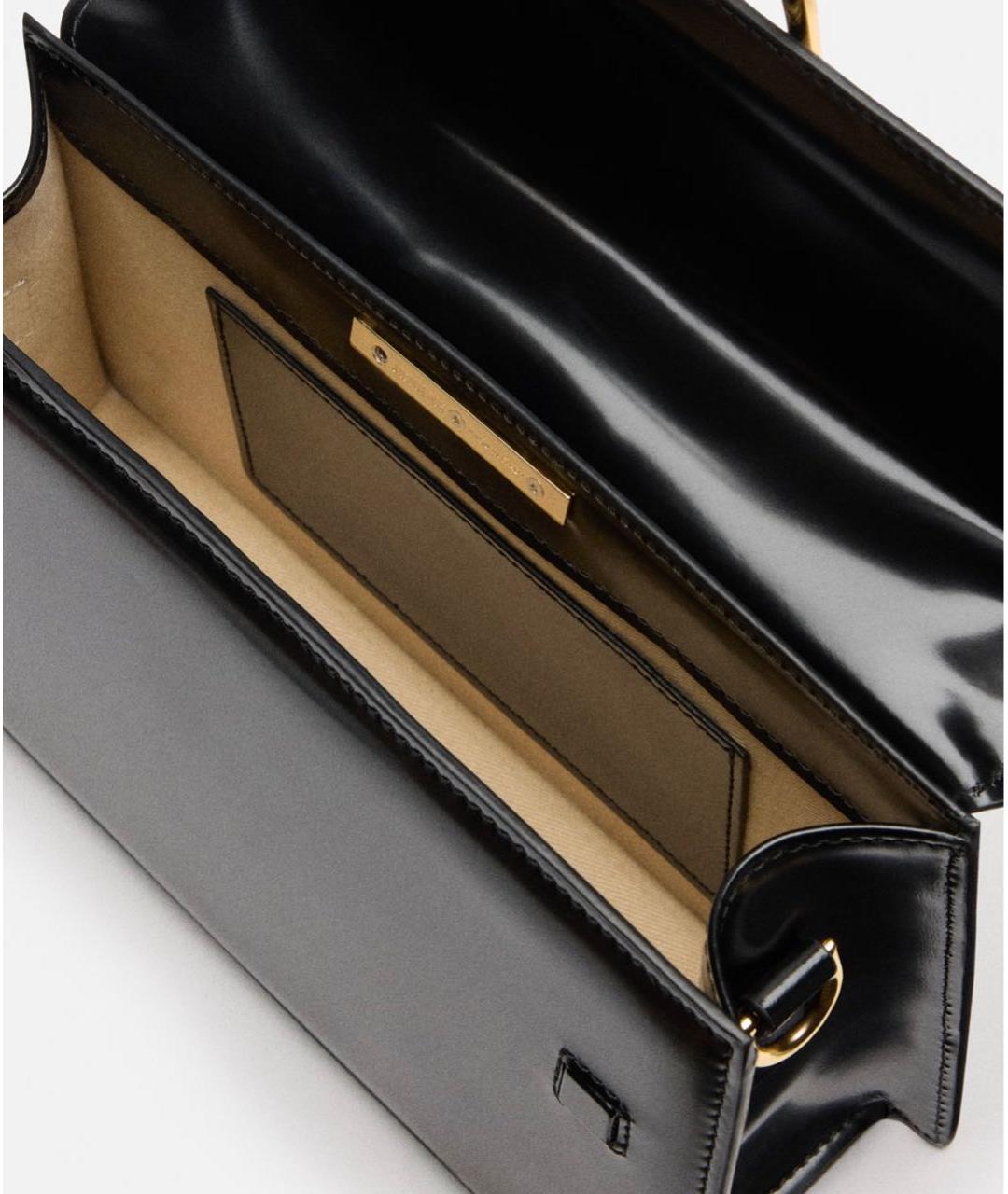 JACQUEMUS Черная сумка через плечо из лакированной кожи, фото 4