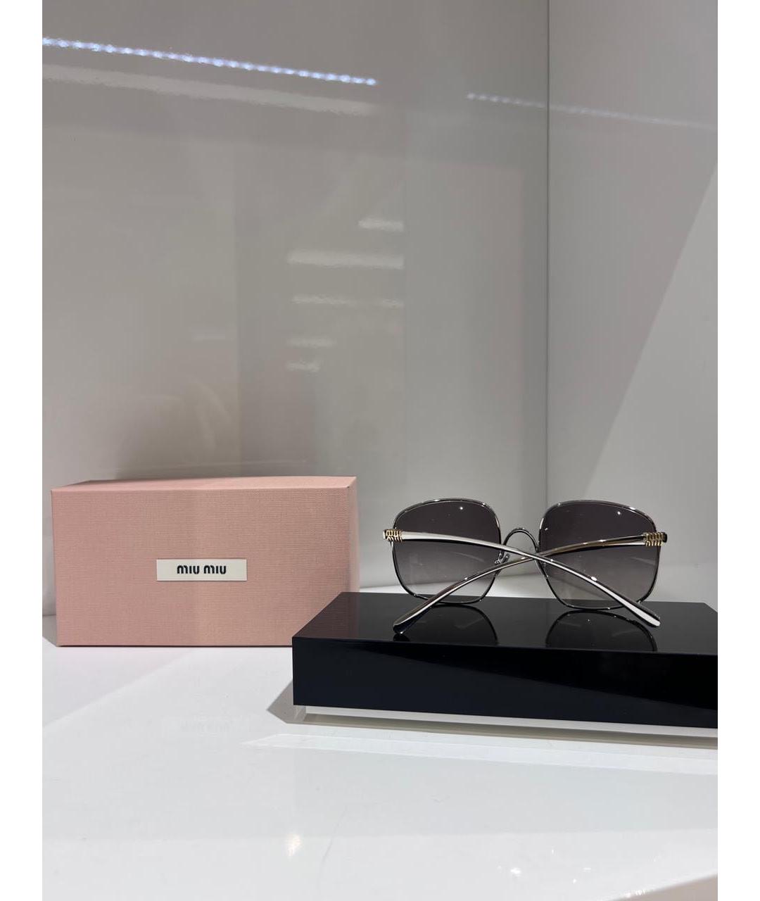 MIU MIU Серебряные солнцезащитные очки, фото 2