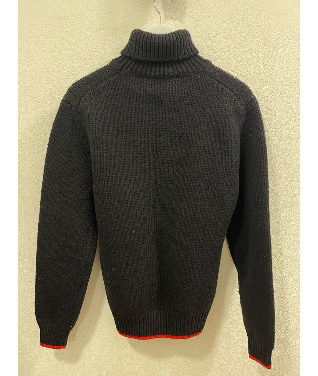 DSQUARED2 Темно-синий шерстяной джемпер / свитер, фото 2