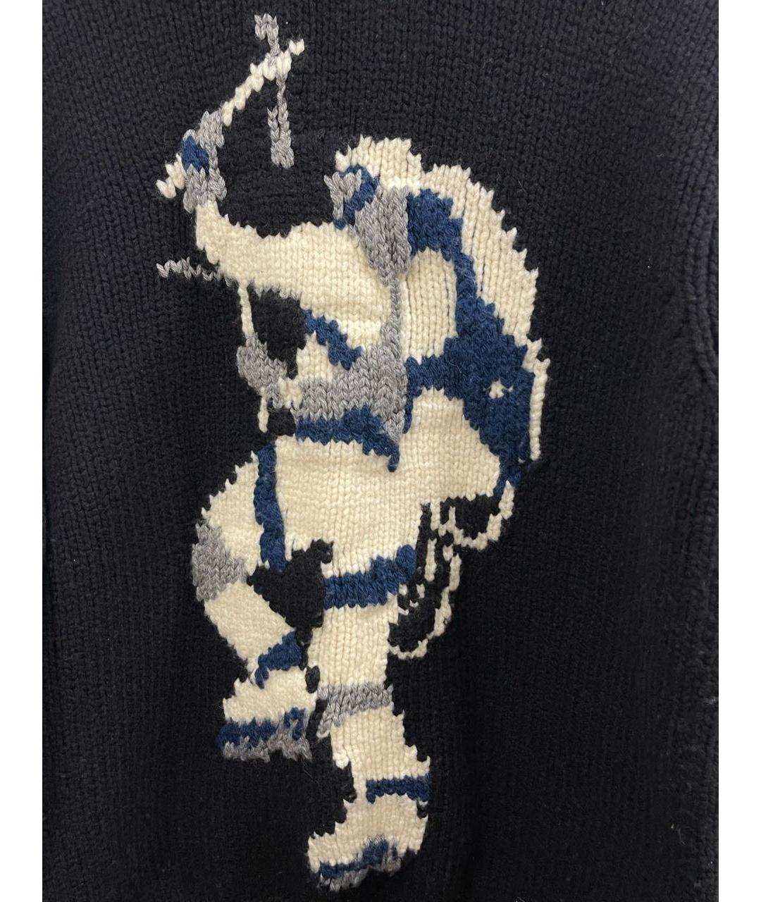 DSQUARED2 Темно-синий шерстяной джемпер / свитер, фото 4