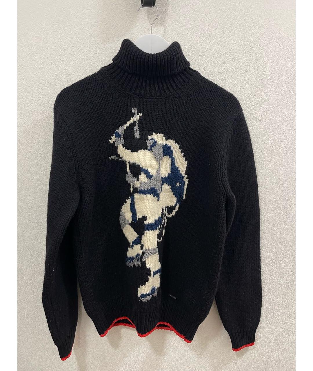 DSQUARED2 Темно-синий шерстяной джемпер / свитер, фото 9