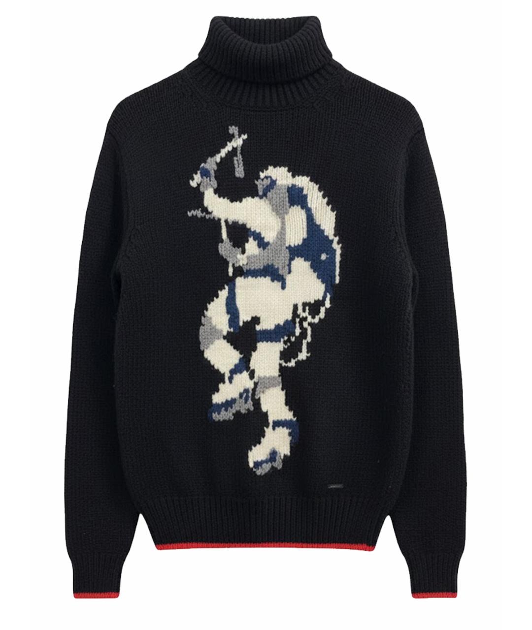 DSQUARED2 Темно-синий шерстяной джемпер / свитер, фото 1