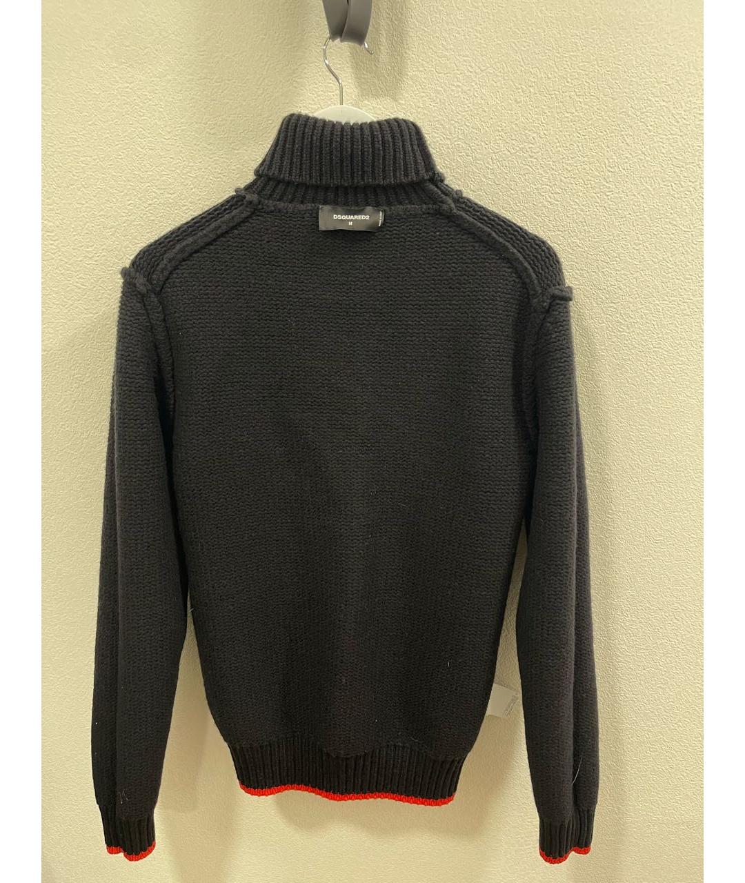 DSQUARED2 Темно-синий шерстяной джемпер / свитер, фото 3
