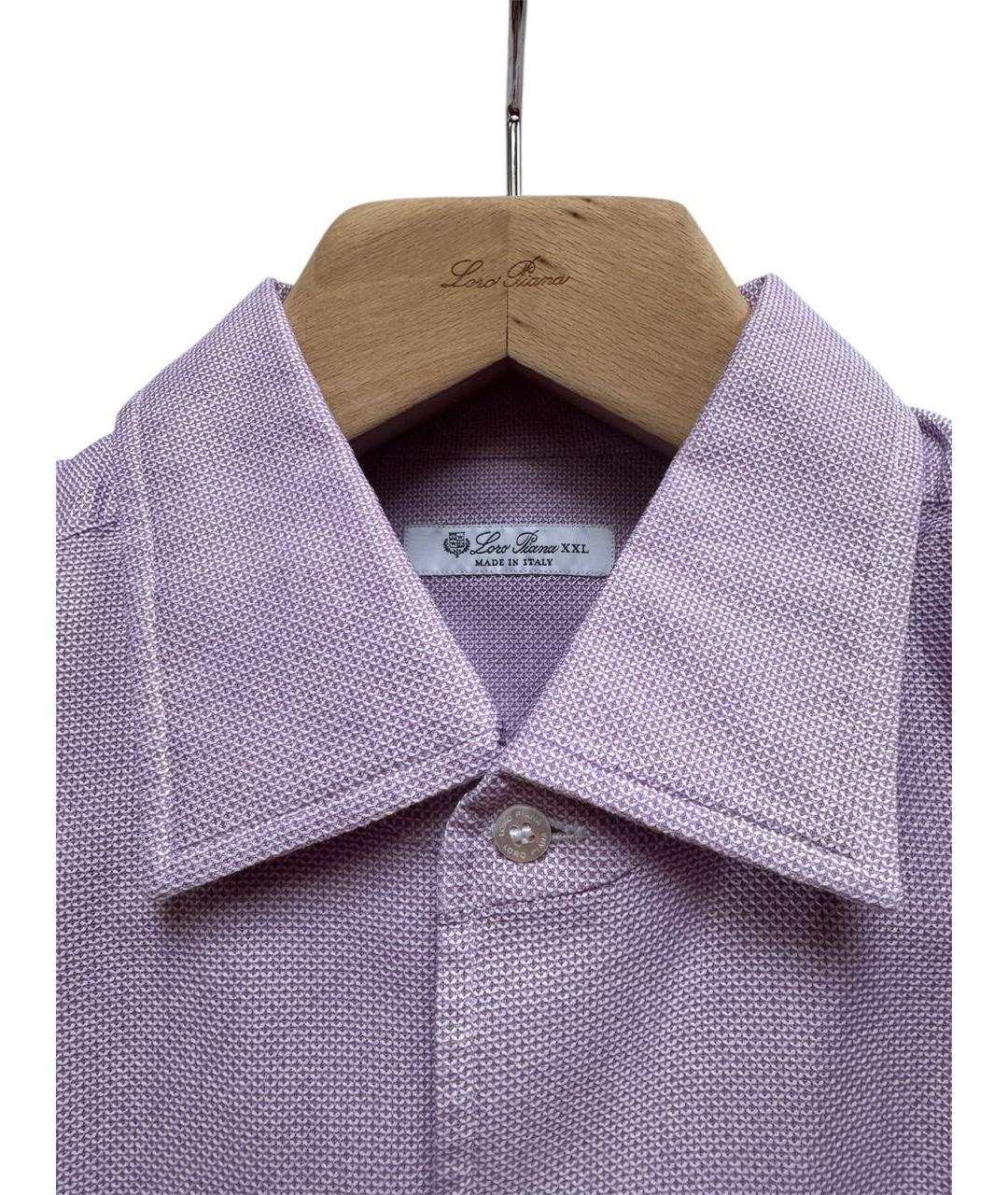 LORO PIANA Розовая хлопковая кэжуал рубашка, фото 3