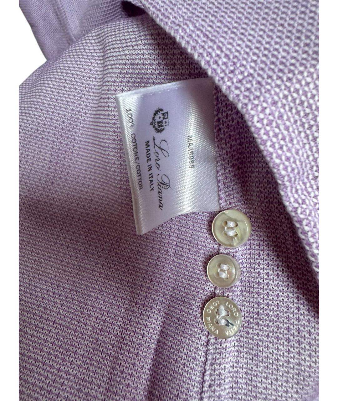 LORO PIANA Розовая хлопковая кэжуал рубашка, фото 5