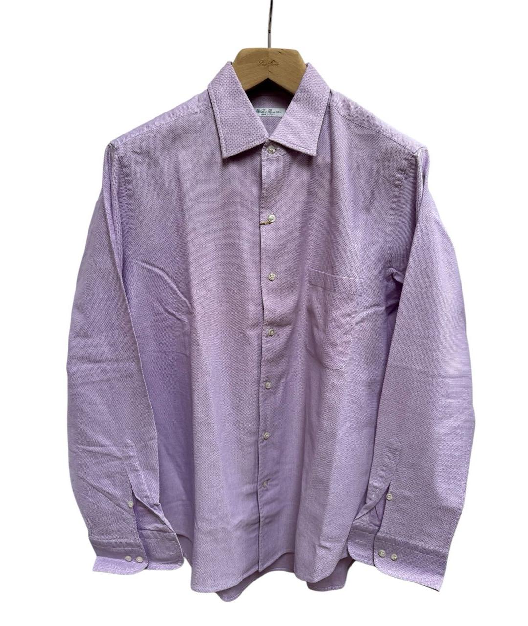 LORO PIANA Розовая хлопковая кэжуал рубашка, фото 6