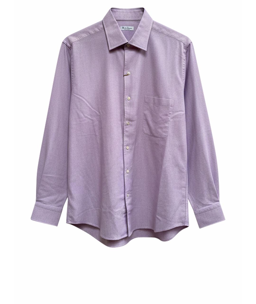 LORO PIANA Розовая хлопковая кэжуал рубашка, фото 1