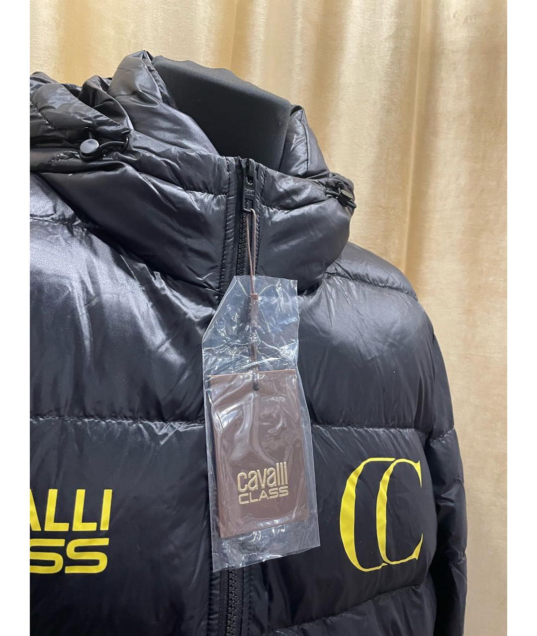 CAVALLI CLASS Черный синтетический пуховик, фото 3
