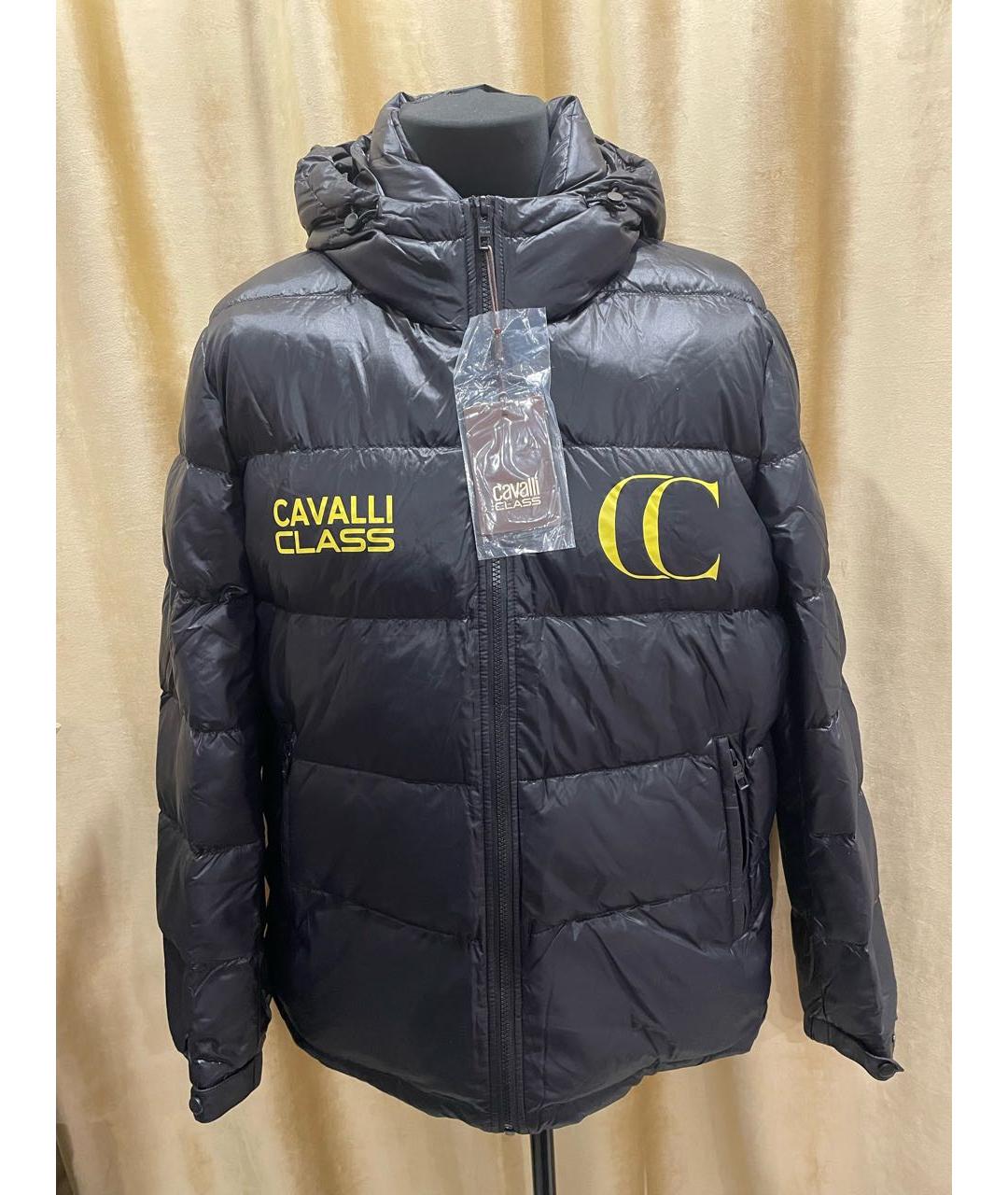 CAVALLI CLASS Черный синтетический пуховик, фото 8