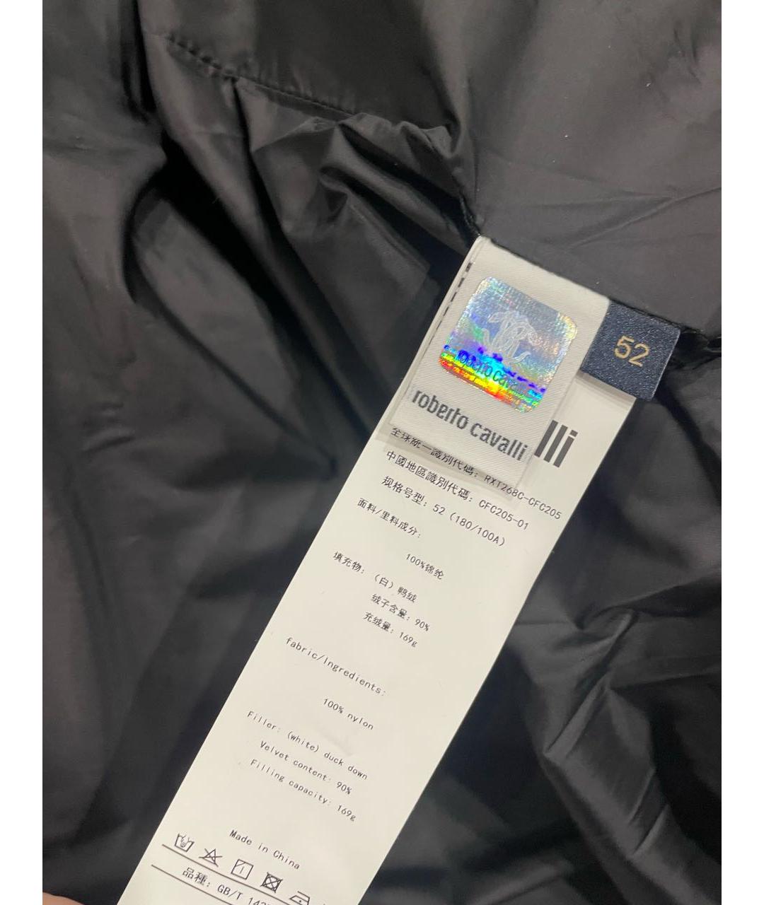 CAVALLI CLASS Черный синтетический пуховик, фото 7