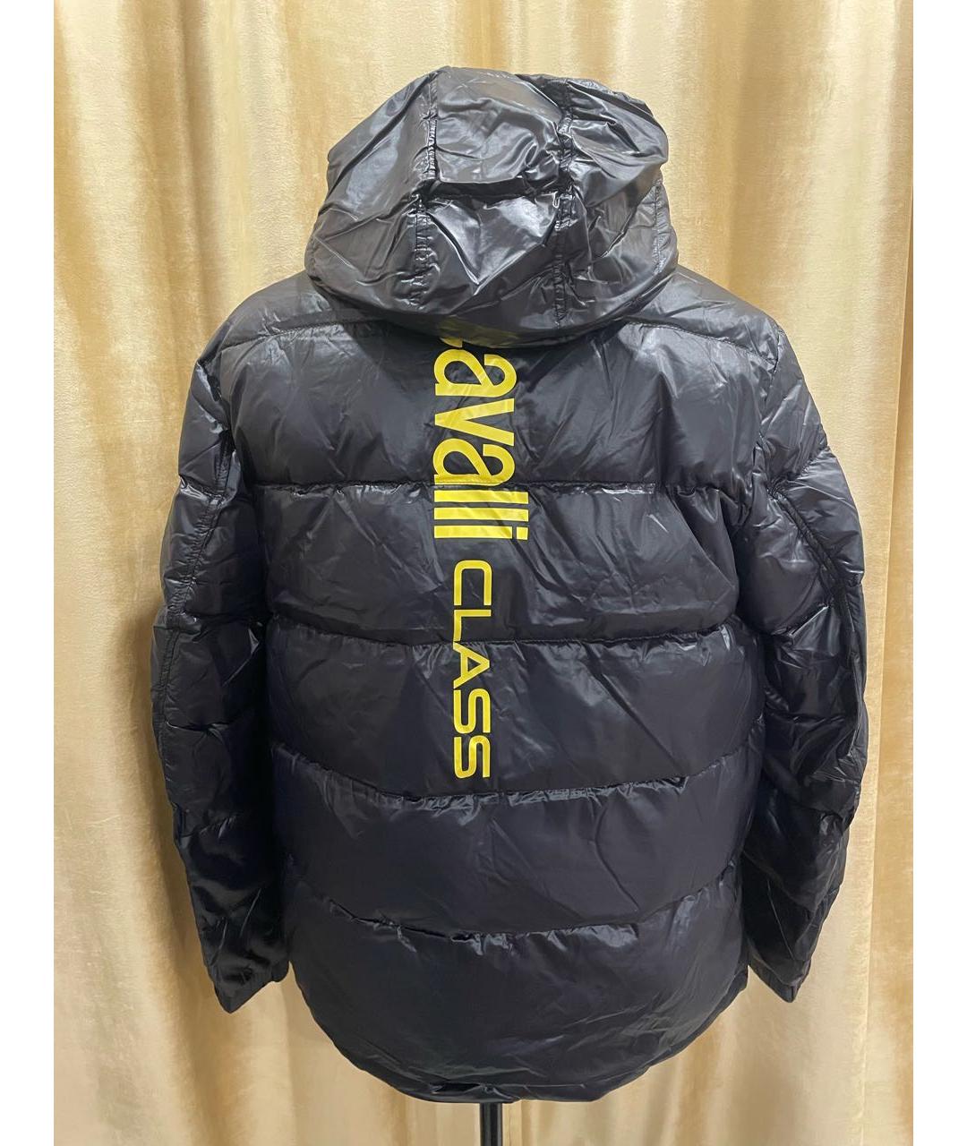 CAVALLI CLASS Черный синтетический пуховик, фото 2
