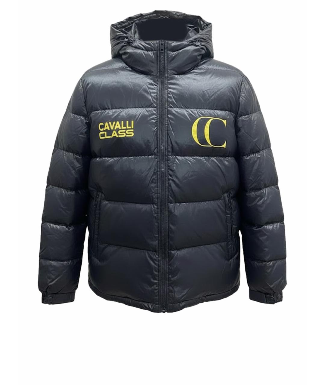 CAVALLI CLASS Черный синтетический пуховик, фото 1