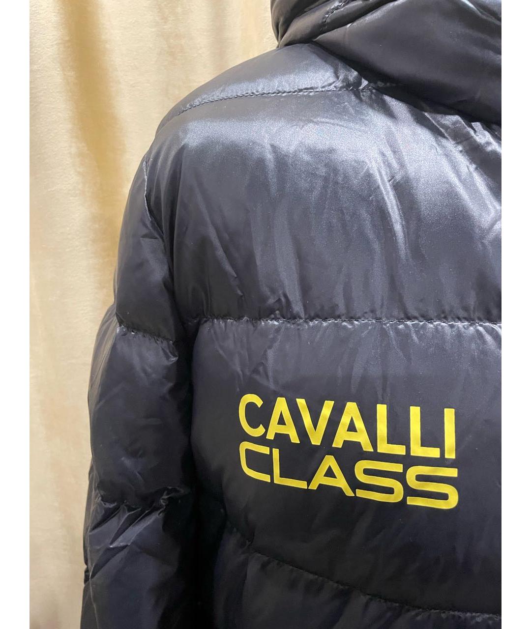 CAVALLI CLASS Черный синтетический пуховик, фото 5