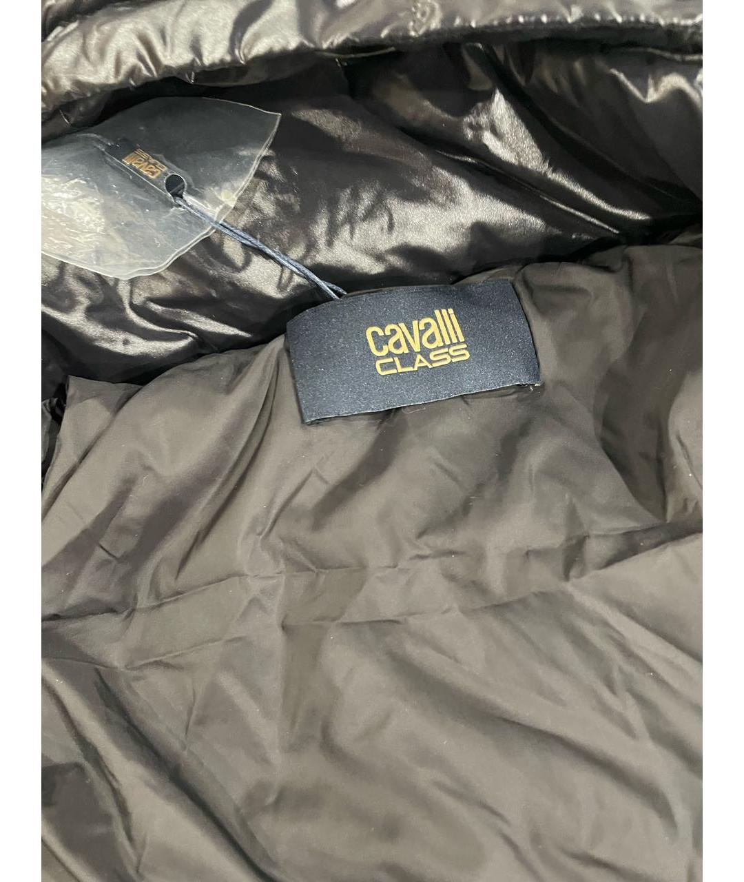 CAVALLI CLASS Черный синтетический пуховик, фото 6