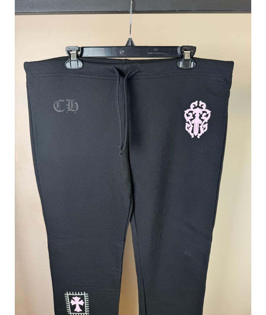 CHROME HEARTS Черные хлопковые спортивные брюки и шорты, фото 2