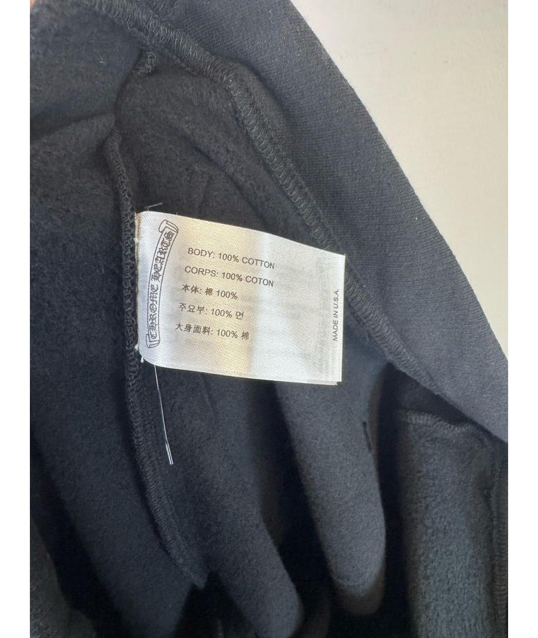 CHROME HEARTS Черные хлопковые спортивные брюки и шорты, фото 5