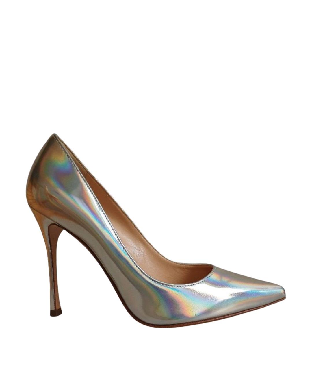 SERGIO ROSSI Золотые кожаные туфли, фото 1