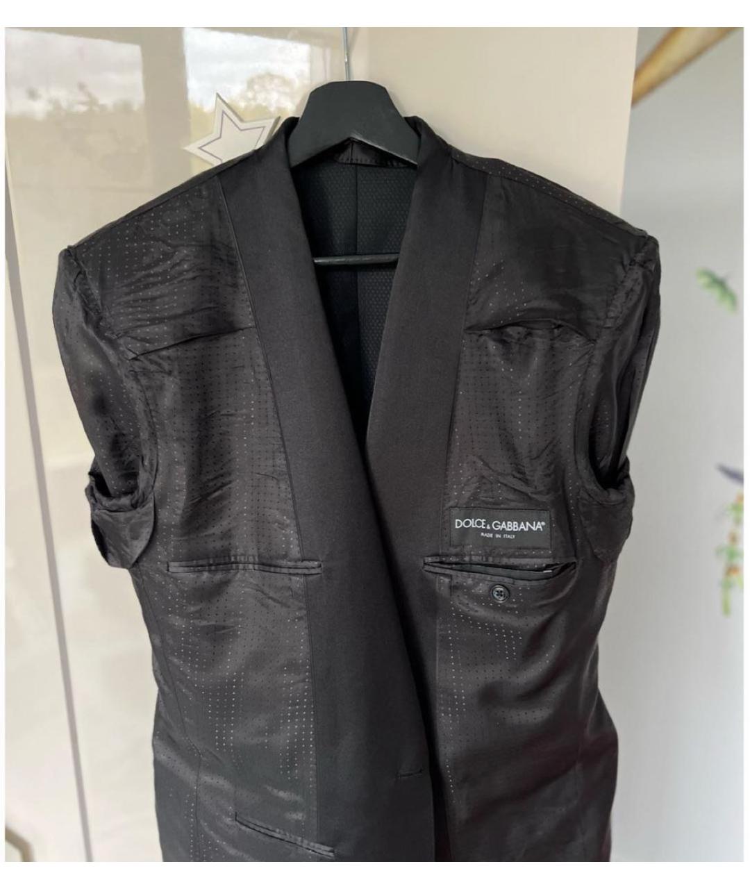 DOLCE&GABBANA Черный шерстяной пиджак, фото 3