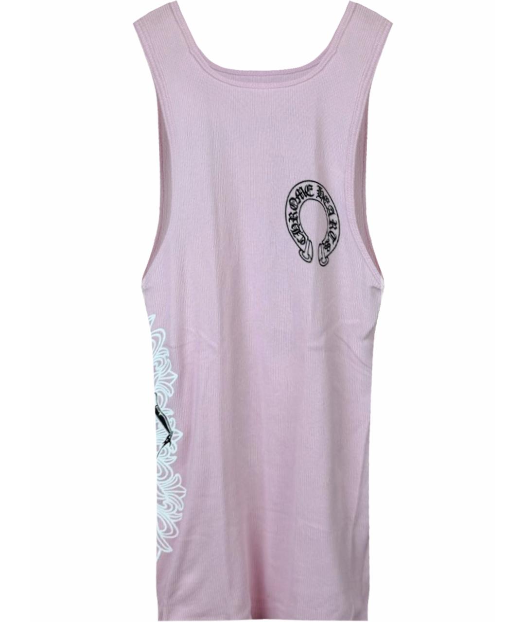 CHROME HEARTS Розовое хлопковое повседневное платье, фото 1