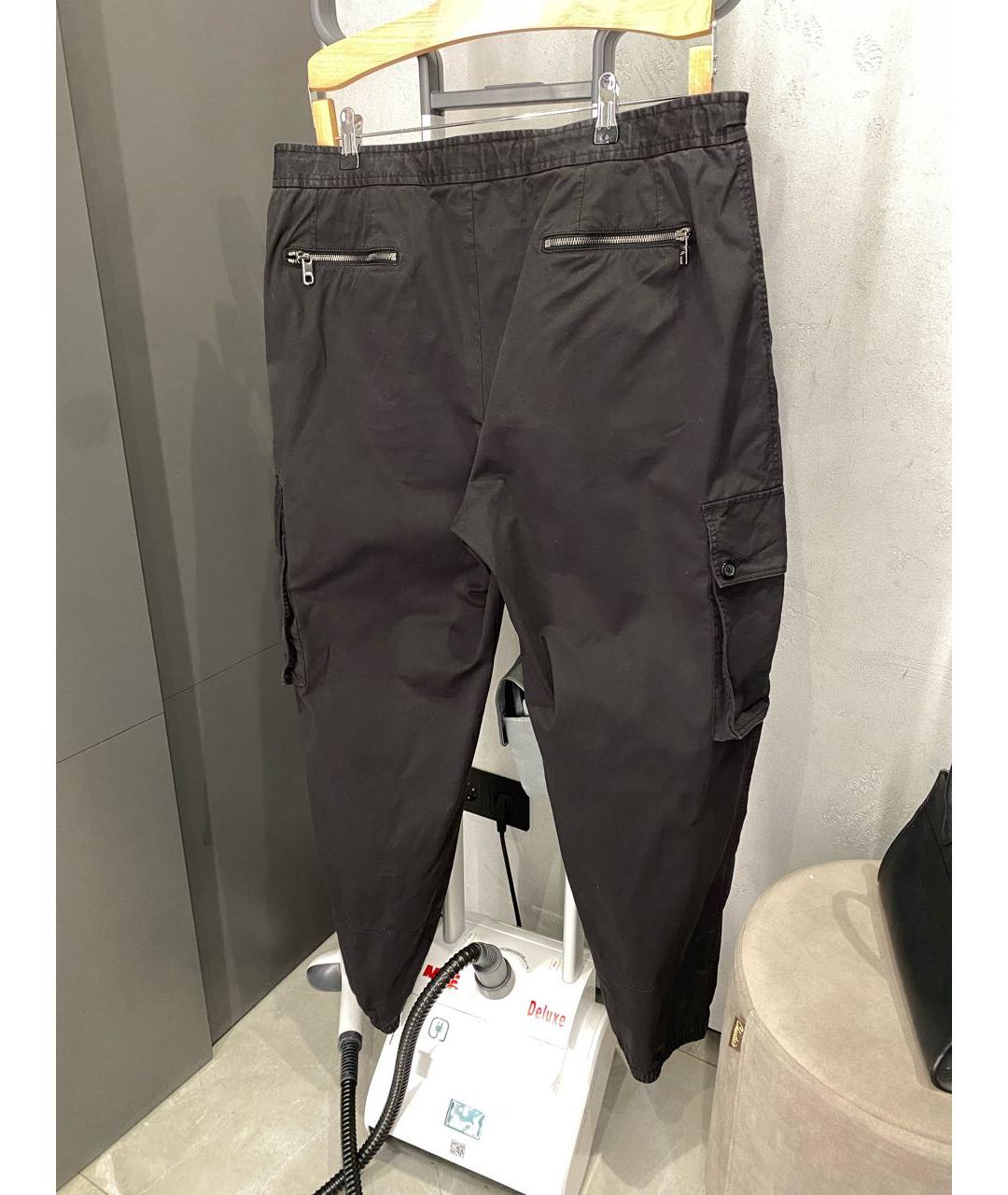 DOLCE&GABBANA Черные хлопко-эластановые повседневные брюки, фото 2