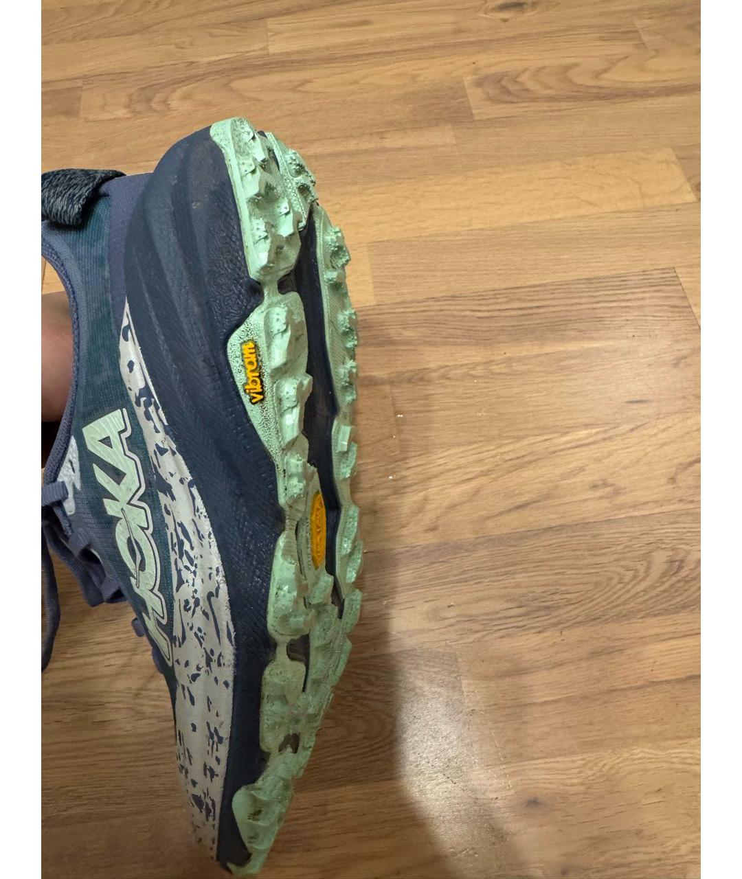 HOKA Голубые текстильные кроссовки, фото 2