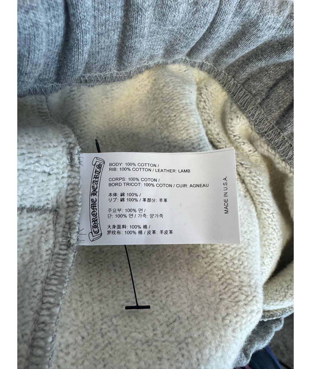 CHROME HEARTS Серые хлопковые шорты, фото 4