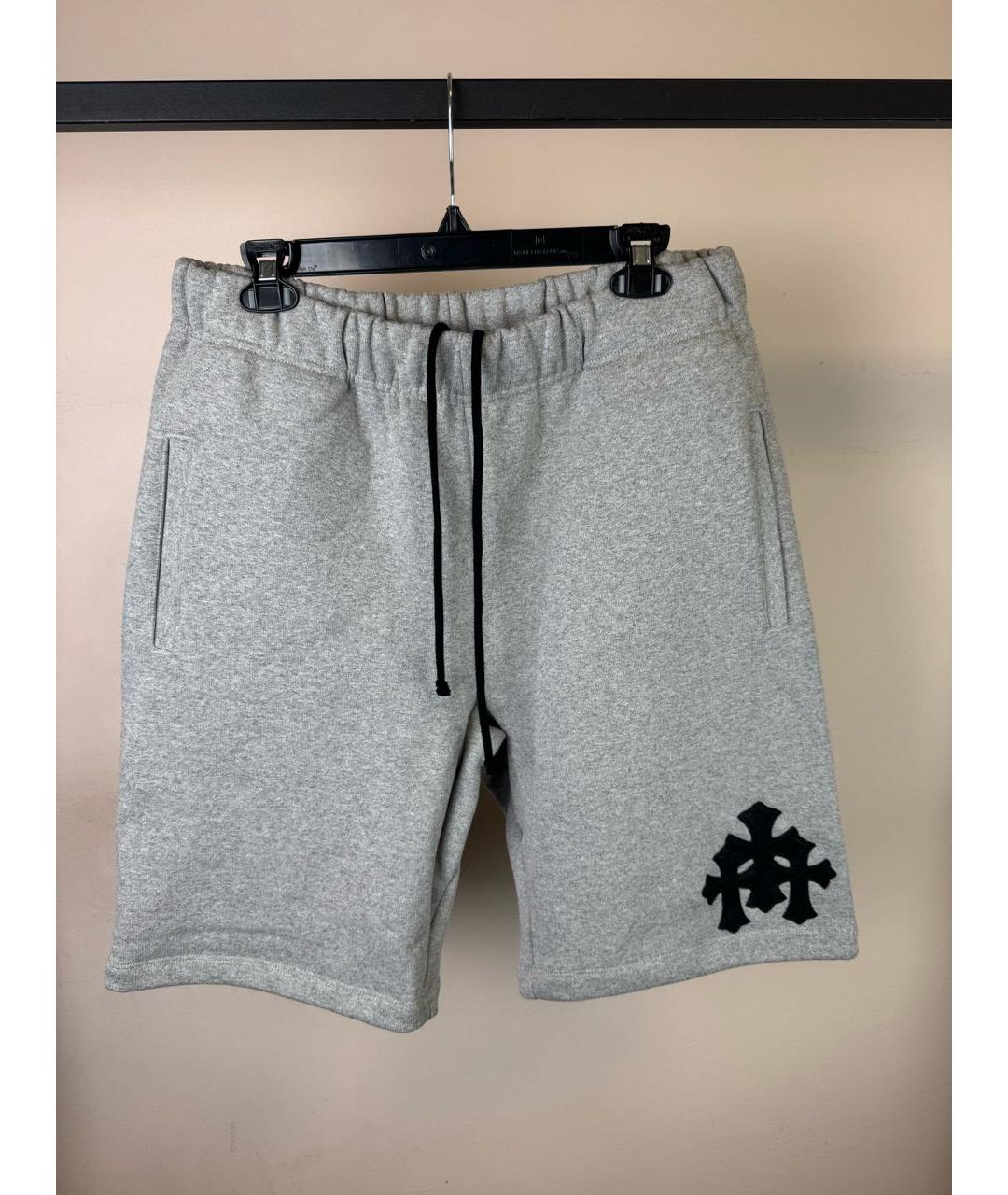 CHROME HEARTS Серые хлопковые шорты, фото 5